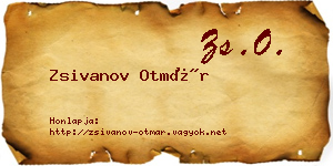 Zsivanov Otmár névjegykártya